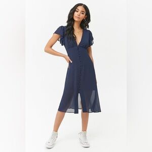 Elegant Navy Blue Dress Size:Small